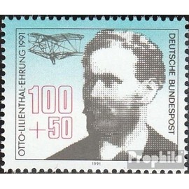 FRD (FR.Germany) 1543 (complete.issue.) FDC 1991 Lilienthal 91 (Stamps for collectors) Airplanes/Balloons/Zeppelins/Aviation