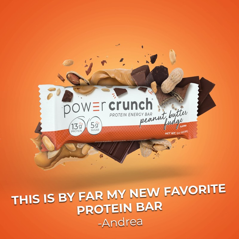Power Crunch Protein Wafer Bars, High Protein Snacks with Delicious