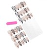 Silver Nails Press ons Short Almond Fake Nails Glossy Nude