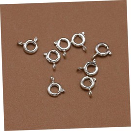 CORHAD 20Pcs Alloy Spring Ring Clasps for DIY Jewelry Making Durable Connection Clasps for Necklaces and Bracelets Bright Silver