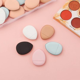 KSJEHW 35 Stück Mini-Schwämme Puderquaste Fingerquaste Dreieck Weiche Make-up Puderquaste für Mineralpuder Kosmetik Lose Puder Nass Trocken Foundation Weihnachten Kostüm Festival Beauty Tool