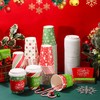 100 Pack 12 oz Christmas Disposable Coffee Cups with Lids