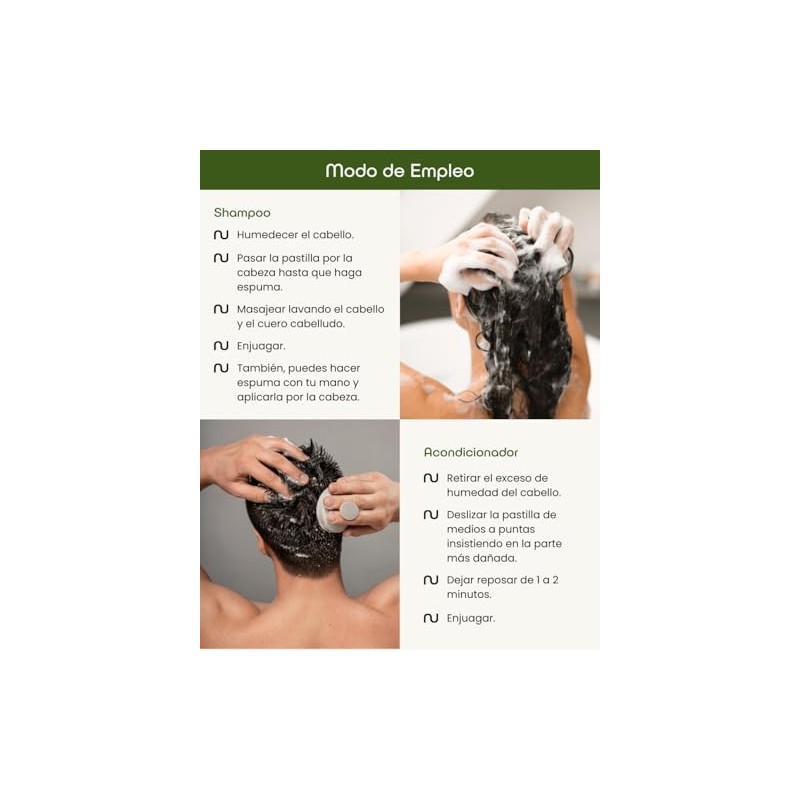 Kit Anticaída Nuneth - Shampoo Sólido de Jojoba, 65gr y