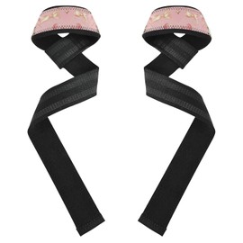 Correas de elevación de fitness con lazo de oro rosa de 26 pulgadas, antideslizantes, para levantamiento de potencia, entrenamiento de fuerza, entrenamiento de musculación bandas de ejercicio