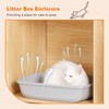 Heybly Cat Tree with Litter Box Enclosure, 76.8-inch Wooden Cat