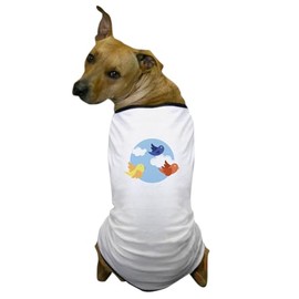 CafePress Birds Circle Dog T Shirt Dog T-Shirt, Pet Clothing, Funny Dog Costume