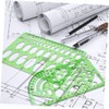 COHEALI 11pcs Stencils Geometric Ruler Stencil Set Plastic Measuring Templates