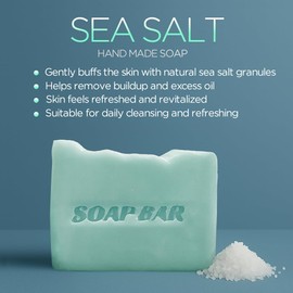 APPTI Natural Soap for Men, Soap Bar with Essential Oils, Cold Pressed Bar Soap for Men, Nourishing Mens Bar Soap (Seasalt)