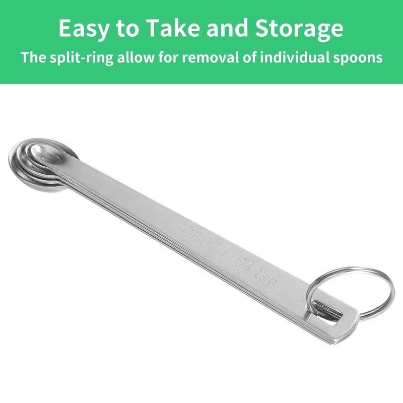5PCS Small Measuring Spoons Set - Cuttte Stainless Steel Tiny