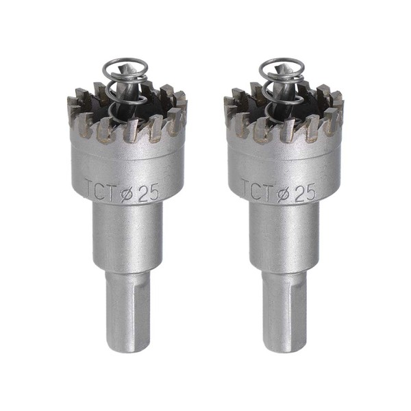 sourcing map 25mm Carbide Hole Cutter, Hole Saws for Stainless