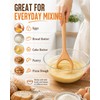 TooWoom Danish Dough Whisk, Wooden Handle Bread Whisk for Sourdough