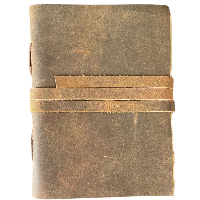 8 inch Urban Leather Rustic Vintage Medieval Journal Old Deckle
