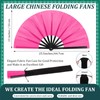 Blulu Large Folding Fans for Line Dancing Big Chinese Foldable