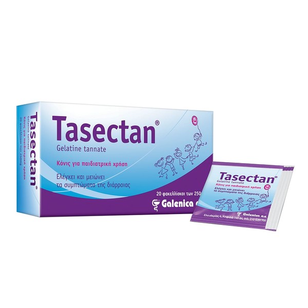 Galenica Tasectan Gelatine Τannate 250 mg For Pediatric Use 20 sachets