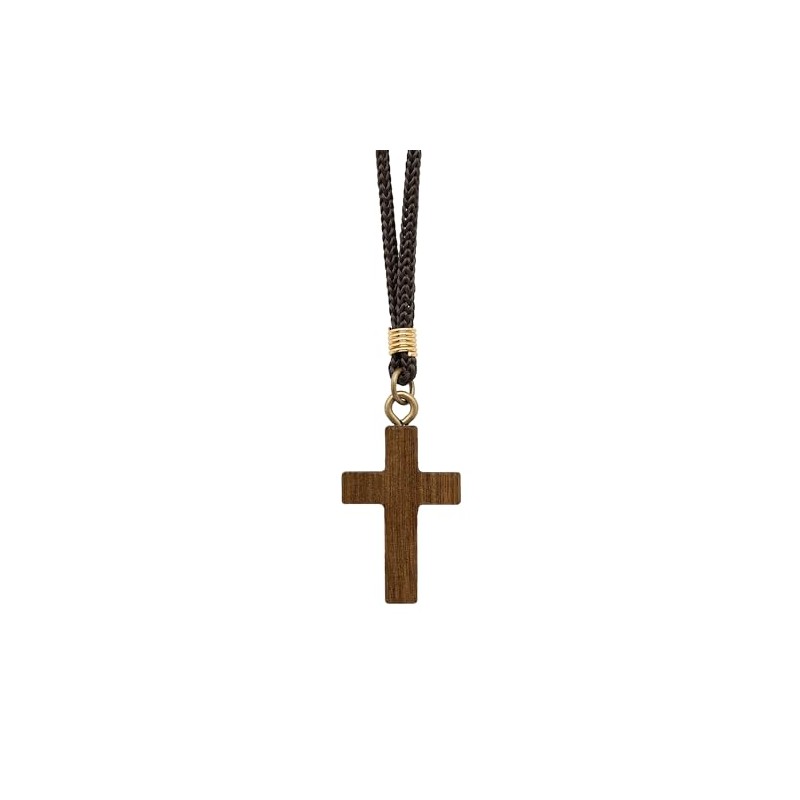 Intercession Cross Necklace, Walnut