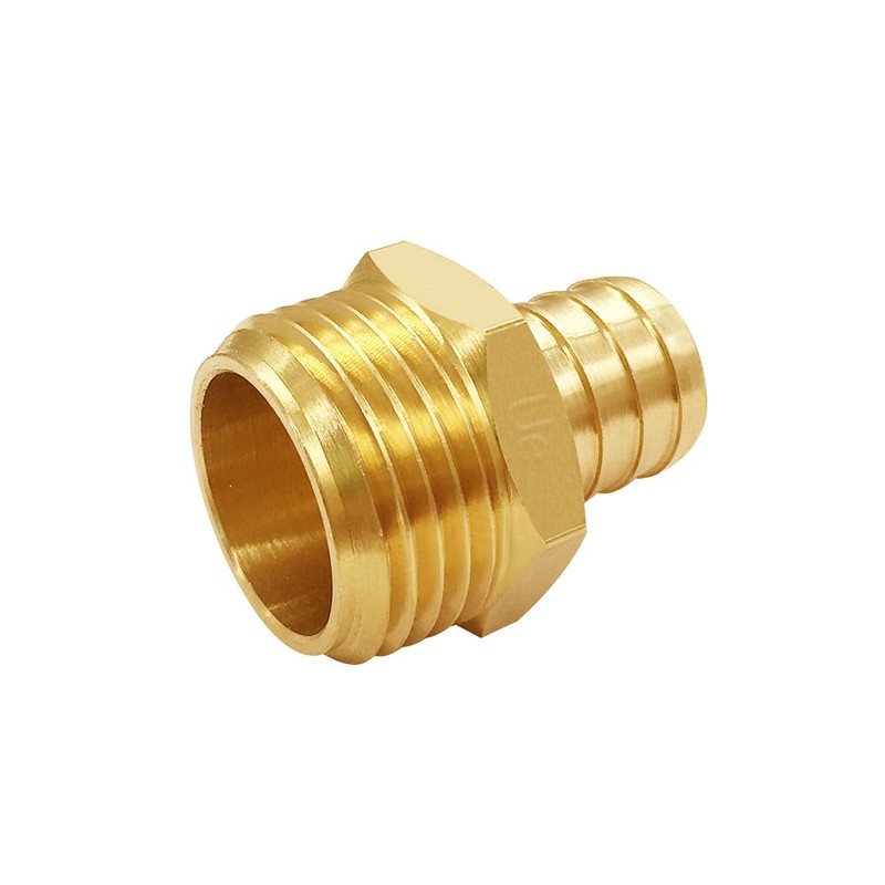 Uenede 2PCS Solid Brass 3/4" PEX Barb to 3/4" GHT