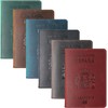 Porta pasaporte español, portadocumentos de piel vaca, tarjetero retro for