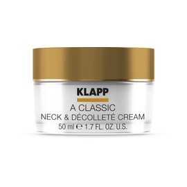 KLAPP Cosmetics - A Classic - Neck & Decollete Cream - with Vitamin A, E and F Protects Against Free Radicals and Prevents Early Skin Ageing - for Demanding and Mature Skin - 50 ml
