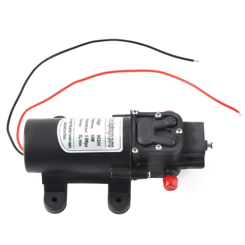 Micro Diaphragm Pump, 24V 60W Mini Electric Water Pump 5L/m