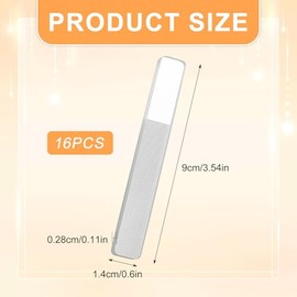 16 Pcs Nano Glass Nail Files for Natural Nails Shiner Crystal Glass File Buffer Crystal Nail File Fingernail Files for Women Adults for Shaping Polish