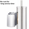 Chrome Toilet Plunger with Holder Bathroom Metal Canister Holder Drip