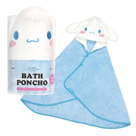 Skater BPO1-A Sanrio Water Absorption Quick-Drying Hooded Basponcho Cinnamoroll Length 42.5 x Width 36.2 inches (108 x 92 cm)