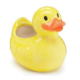 Yellow Duck Planter/Vase Or Holder for Home and Nursery Decor