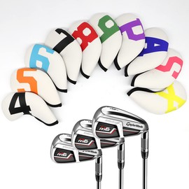 Golf Iron Cover,Golf Iron Head Cover Set Golf Head Covers for Irons Neoprene Material Golf Iron Headcovers with Colorful Counts (White (10pcs))