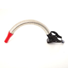 BW® Flexible Spout for Fuel Canister, Metal Petrol Can 5/10/20 Litres, Flex Tube 20 mm for Petrol with Holder for 10/20 Litre Canister, Red, RAL 3000, Made in Europe