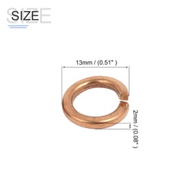 METALLIXITY Split Lock Washer (M8) 15Pcs, Brass Spring Lock Washer Elastic Gasket - for Household Applications