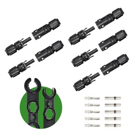 Sayhome Solar Plug 10 mm2 8AWG 5 Pairs Solar PV Plug IP68 1500 V Male/Female Connector with 2 Spanners