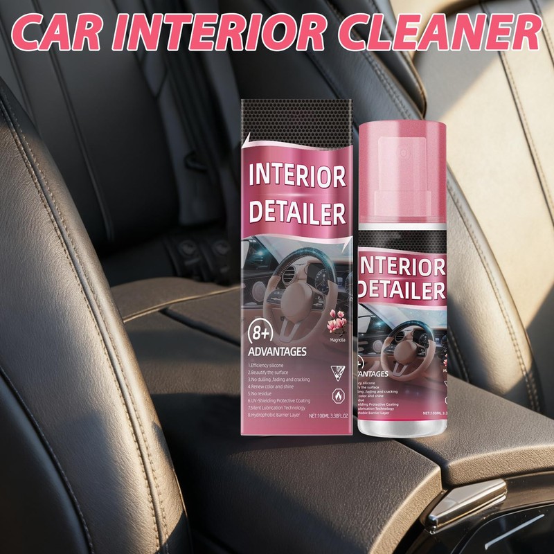 dssuoa 2Pcs Interior Detailer Spray,Car Interior Cleaner,Polishing Cleaner Car Interior