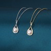GAVU 14K Gold Plated Infinity Necklace for Women, Pearl Drop