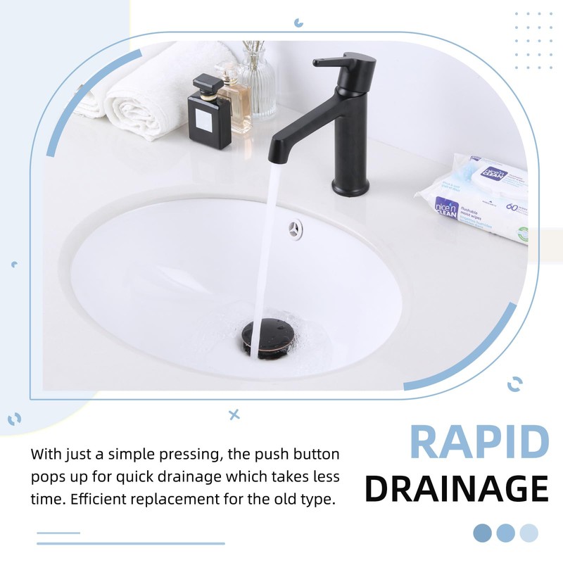 Angle Simple Bathroom Sink Drain with Overflow, Brass Pop Up