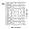 Large Number Stickers Waterproof Number Stickers Large (White, 1 Inch,