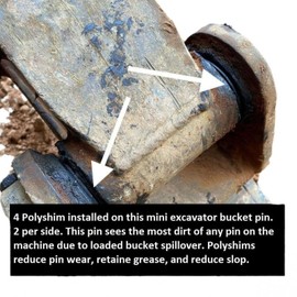 10PCS 40mm Bucket Pin Shim Kit for Kubota KH14 KH15 KH90, Friction Resistant Excavator and Skid Steer Bucket Pin Shim Replacement for CAT 303.5