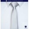 HISDERN TL-03S Plain Shiny Necktie Square Set, Men's, Formal Business,