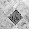 Matte Black Shower Drain with Flange, HIDROP SUS 304 Stainless