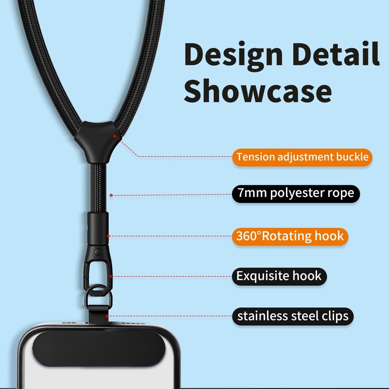 saxsion Hand Wrist Strap Lanyard,Universal Cell Phone Multifuctional Patch Lanyards