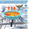 Webuys Heated Bird Baths for Outdoors, 100W Heated Bird Bath