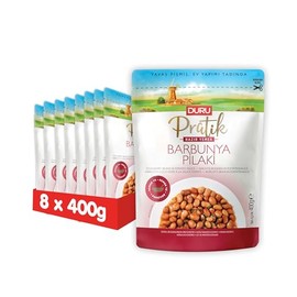 Duru Ready Cranberry Beans in Tomato Sauce, 14.1 Oz x 8 Packs, Open and Eat, 100% Natural, BPA Free, No Trans Fat, Non-GMO, No Preservatives & Artificial Color