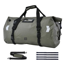 Waterproof Duffel Bag，Roll-Top Heavy Duty Dry Duffle Bag，Motorcycle Dry Bag，with Quick-fixed Straps，with Large Storage Space, Perfect for Traveling, Camping, Kayaking, Fishing & Canoeing (green, 40L)