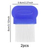Pack of 2 Lice Comb, Metal Teeth Lice Comb, Double-Sided