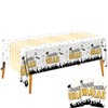 CMUSKO Graduation Tablecloths, 3 Pcs Graduation Party Decorations Rectangular Tablecloth,