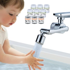 Sink Water-Filter 1080-Rotating Faucet Extender - Kitchen Bathroom Swivel Faucet Aerator, Water Filter with Active Carbon for Water Purifier System & Skin Care, Kitchen Faucet Filter Tap Attachment