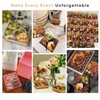 Leafiew 50 Pack Clear Treat Boxes with Forks - Small