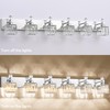 PRESDE 6-Light Crystal Bathroom Lights Fixtures Chrom Modern Wall Lighting