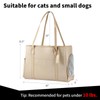 Monanller Stylish Dog Purse Carrier, Leather Pet Carrier Bag for