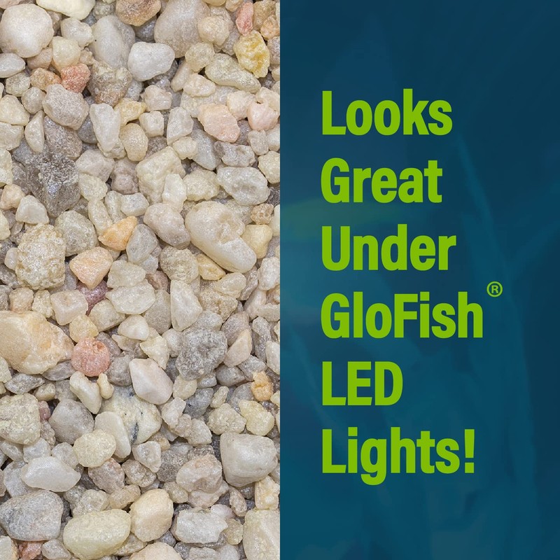 GloFish Aquarium Gravel 5 Pounds, Pearlescent, Complements Tanks and Décor