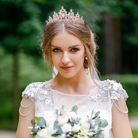 DRESHOW Crown for Women Girls Queen Crown and Tiaras Princess Rhinestone Crystal Headbands Wedding Headband Costume Party Hair Accessories Bridal Wedding Prom Birthday Party Crowns Headband